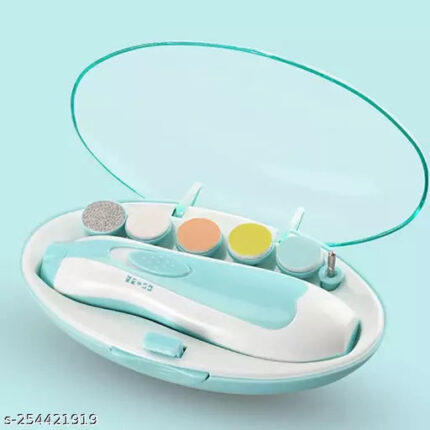 Electric Baby Nail Trimmer File, Safe Baby Nail File Set with 6 Grinders Manicure Kit, Efficient, -Quiet, ABS Electric Nail File with LED Light, for Newborn, Toddler, Infant