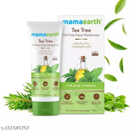 Mamaearth Tea Tree Oil-Free Moisturizer For Face For Oily Skin with Tea Tree & Salicylic Acid for Acne & Pimples – 80 ml